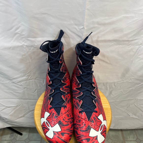 Under Armour Highlight Lux MC Red Camo Men’s Sz 16 Football Cleats - Picture 14 of 14